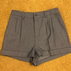 High waisted blue shorts